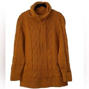 L.L. Bean Women's Cowl Neck Sweater - Mustard
